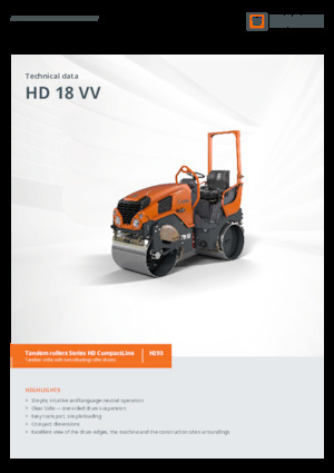 Rodillos vibrantes tándem Hamm HD 18 VV