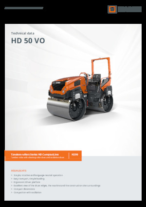 Rodillos vibrantes tándem Hamm HD 50 VO