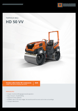 Rodillos vibrantes tándem Hamm HD 50 VV
