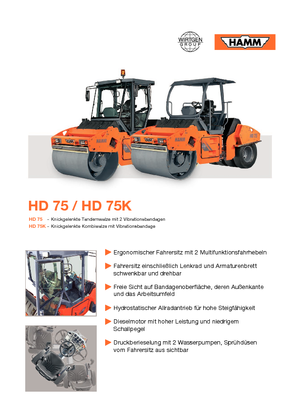 Rodillos vibrantes tándem Hamm HD 75
