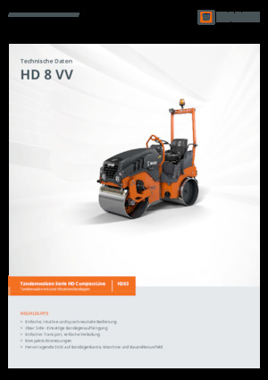 Rodillos vibrantes tándem Hamm HD 8 VV
