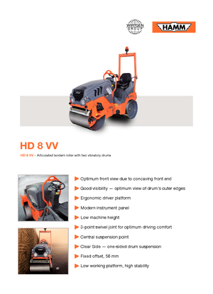 Rodillos vibrantes tándem Hamm HD 8 VV