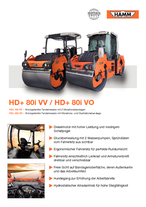 Rodillos vibrantes tándem Hamm HD 80 i VV