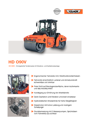 Rodillos vibrantes tándem Hamm HD O90 V ASC