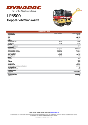 Rodillos vibrantes tándem Dynapac LP 6500
