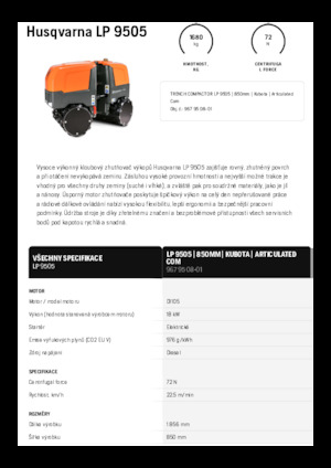 Rodillos vibrantes tándem Husqvarna LP 9505