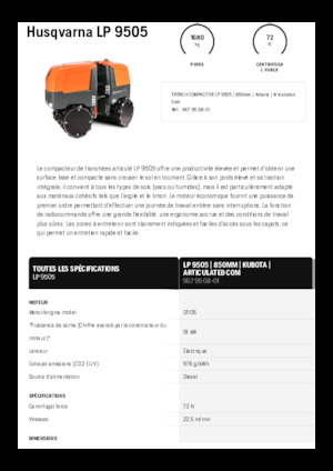 Rodillos vibrantes tándem Husqvarna LP 9505