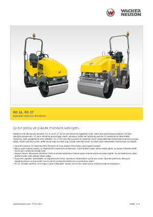 Rodillos vibrantes tándem Wacker Neuson RD 16-100