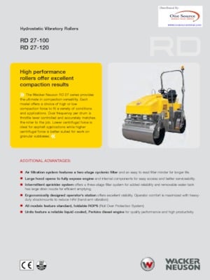 Rodillos vibrantes tándem Wacker Neuson RD45-140 C
