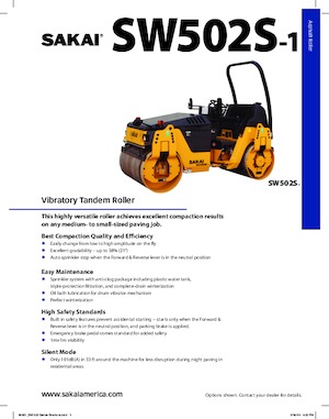 Rodillos vibrantes tándem Sakai SW502W-1