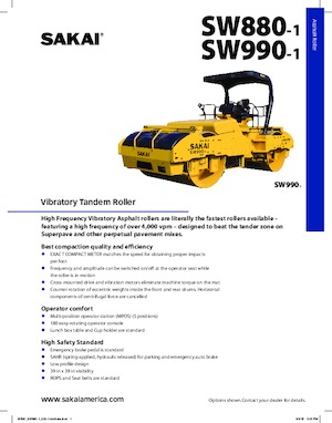 Rodillos vibrantes tándem Sakai SW880