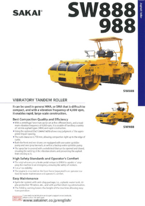 Rodillos vibrantes tándem Sakai SW888