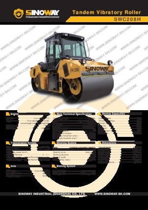 Rodillos vibrantes tándem Sinoway SWC208H