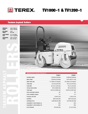 Rodillos vibrantes tándem Terex TV 1200-1
