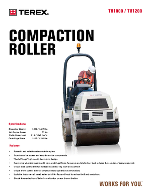 Rodillos vibrantes tándem Terex TV 1200