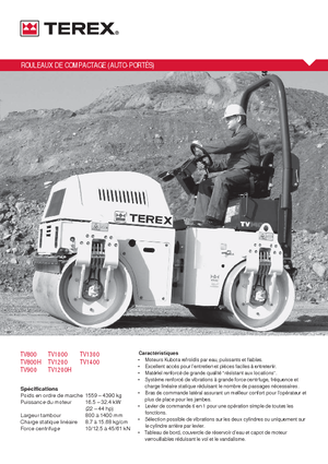 Rodillos vibrantes tándem Terex TV 900