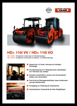 Rodillos vibrantes tándem Hamm HD+ 110i VO