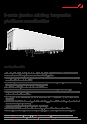 Semirremolque plataforma de lona Schwarzmüller 3-axle jumbo sliding tarpaulin platform semitrailer