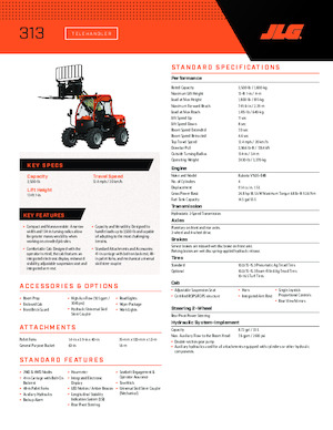 Manipuladoras telescópicas JLG 313