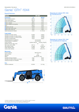 Manipuladoras telescópicas Genie GTH-1044