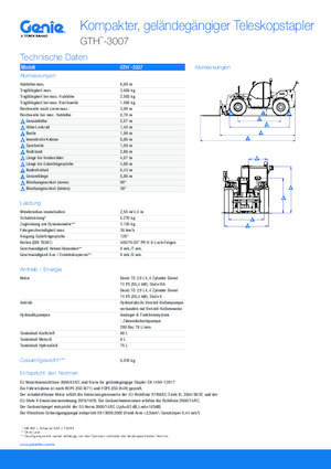 Manipuladoras telescópicas Genie GTH-3007