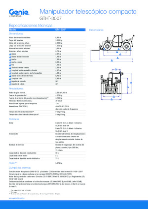 Manipuladoras telescópicas Genie GTH-3007