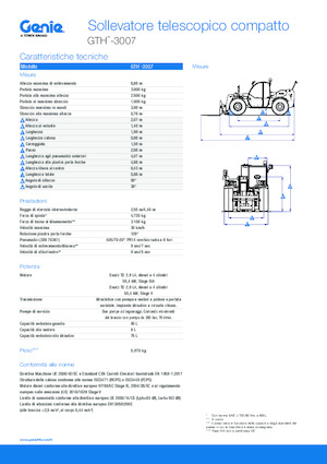 Manipuladoras telescópicas Genie GTH-3007