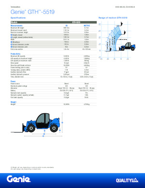 Manipuladoras telescópicas Genie GTH-5519 