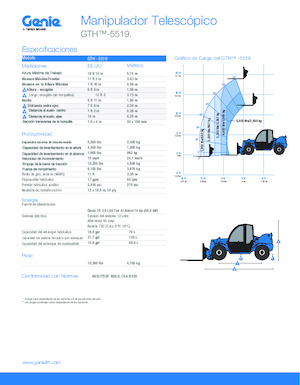 Manipuladoras telescópicas Genie GTH-5519 