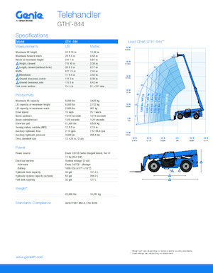 Manipuladoras telescópicas Genie GTH-844 