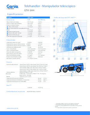Manipuladoras telescópicas Genie GTH-844 