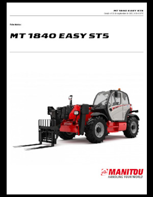 Manipuladoras telescópicas Manitou MT 1840 Standard EASY