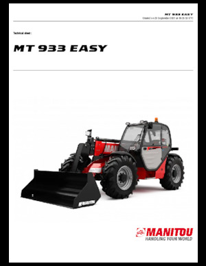 Manipuladoras telescópicas Manitou MT 933 EASY Standard
