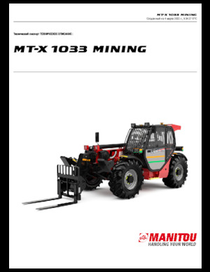Manipuladoras telescópicas Manitou MT-X 1033 Mining
