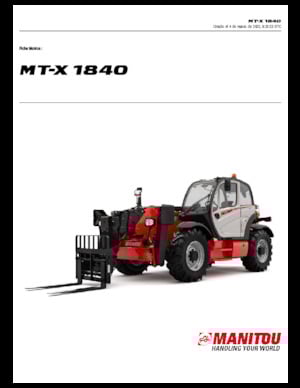 Manipuladoras telescópicas Manitou MT-X 1840