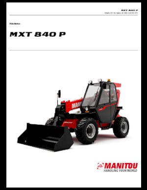 Manipuladoras telescópicas Manitou MXT 840 P