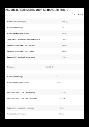 Manipuladoras telescópicas Caterpillar TH357D