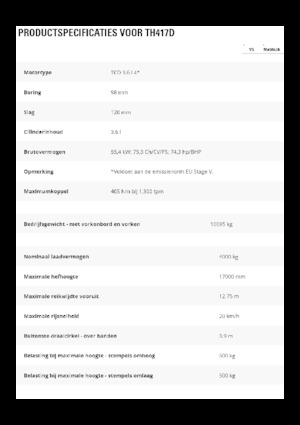 Manipuladoras telescópicas Caterpillar TH417D