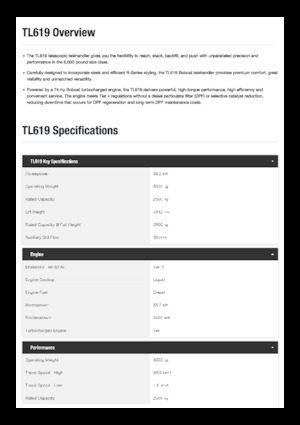 Manipuladoras telescópicas Bobcat TL619