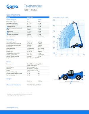 Manipuladoras telescópicas Genie GTH-1544 