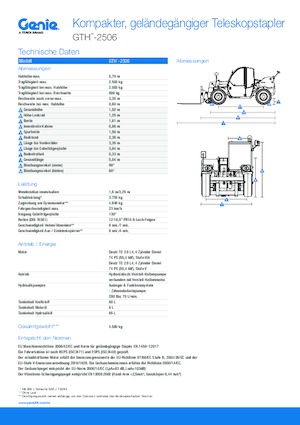 Manipuladoras telescópicas Genie GTH-2506