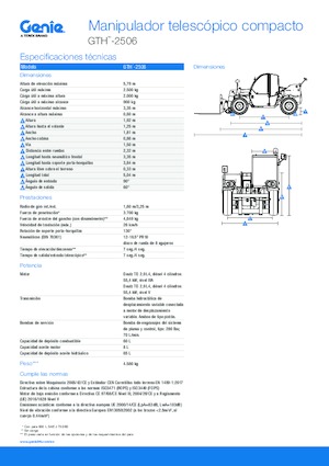 Manipuladoras telescópicas Genie GTH-2506
