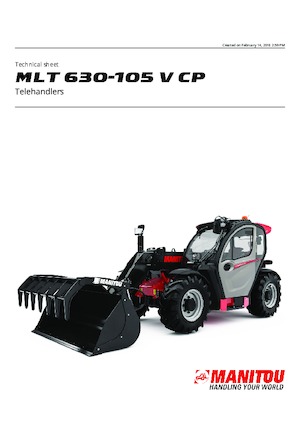 Manipuladoras telescópicas Manitou MLT 630-105 V CP
