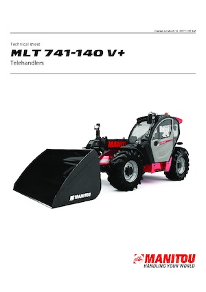 Manipuladoras telescópicas Manitou MLT 741-140 V+