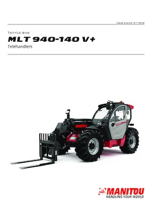 Manipuladoras telescópicas Manitou MLT 940-140 V+
