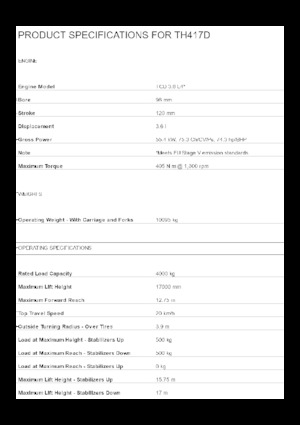 Manipuladoras telescópicas Caterpillar TH417D