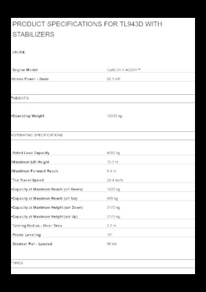 Manipuladoras telescópicas Caterpillar TL943D With Stabilizers