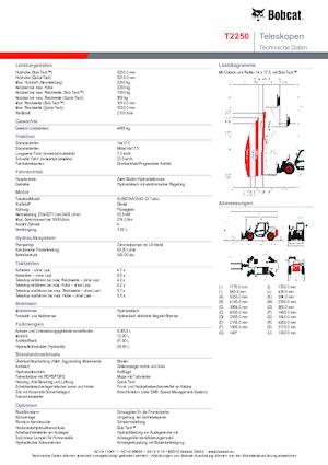 Manipuladoras telescópicas Bobcat T 2250