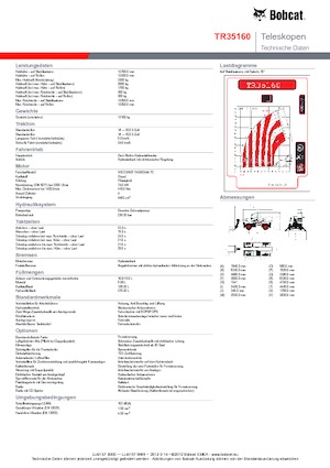 Manipuladoras telescópicas con vehículo superpuesto Bobcat TR 35160