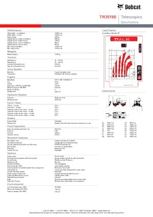 Manipuladoras telescópicas con vehículo superpuesto Bobcat TR 35160